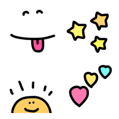 [LINE絵文字] シンプルに使えるニコニコ絵文字の画像