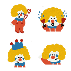 [LINE絵文字] clown with golden hairの画像