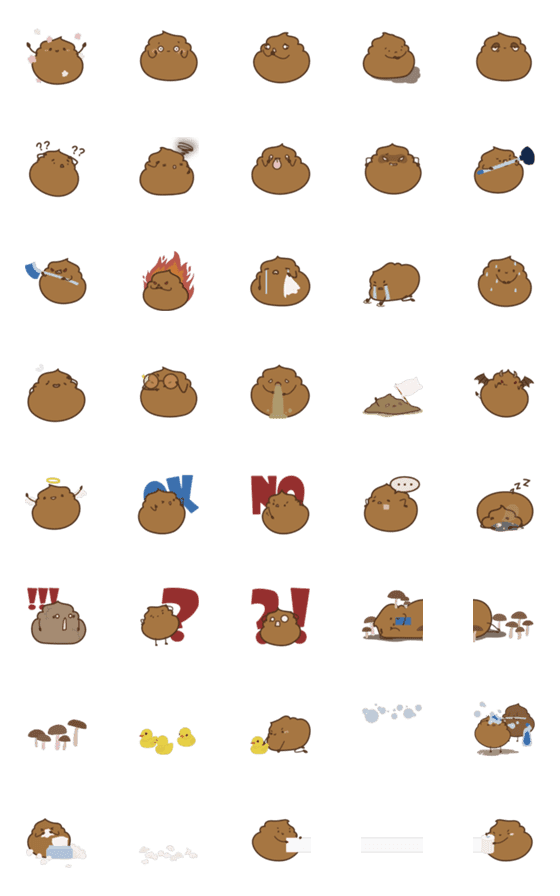 [LINE絵文字]POO stickerの画像一覧