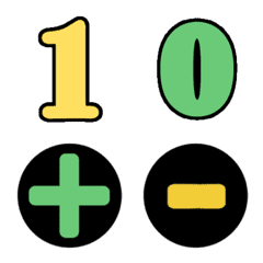 [LINE絵文字] Number classic minimal simple emojiの画像