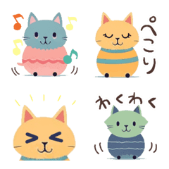 [LINE絵文字] だるまねこ絵文字①の画像