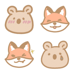 [LINE絵文字] Cute Quokka and Foxの画像