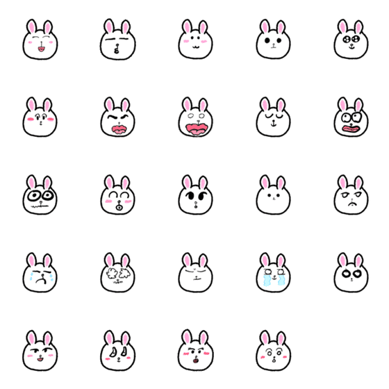 [LINE絵文字]YC'sboring handwriting Cony emojiの画像一覧