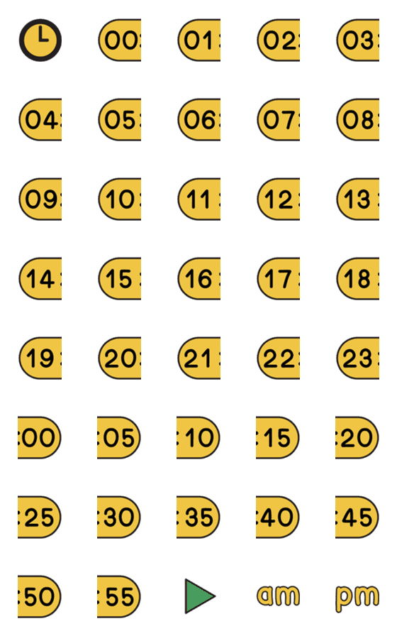 [LINE絵文字]Time iconの画像一覧