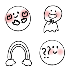 [LINE絵文字] 顔文字絵文字もじ_8～LINEにラクガキ～の画像
