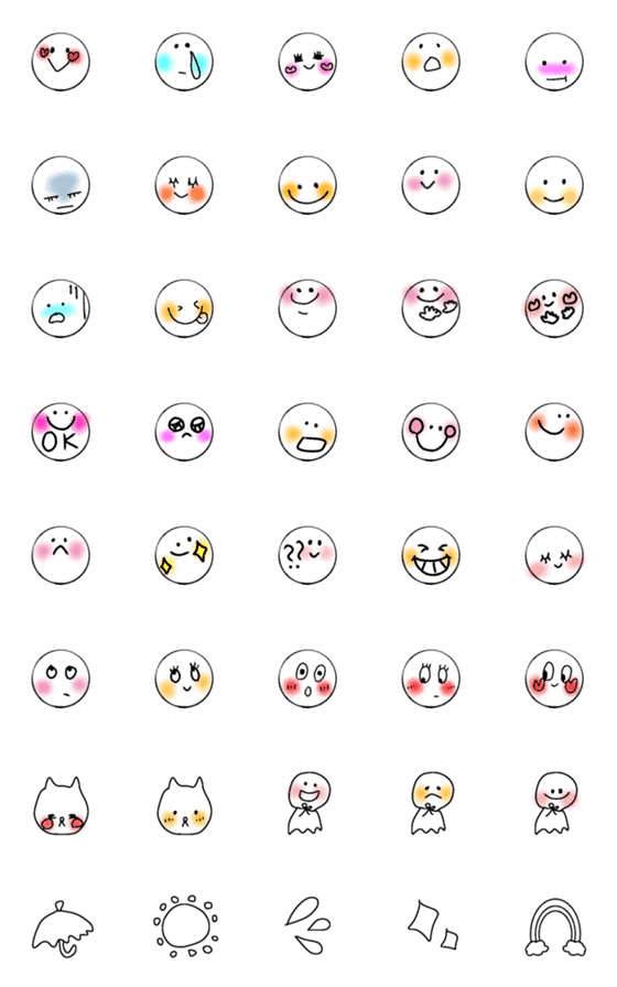 [LINE絵文字]顔文字絵文字もじ_8～LINEにラクガキ～の画像一覧