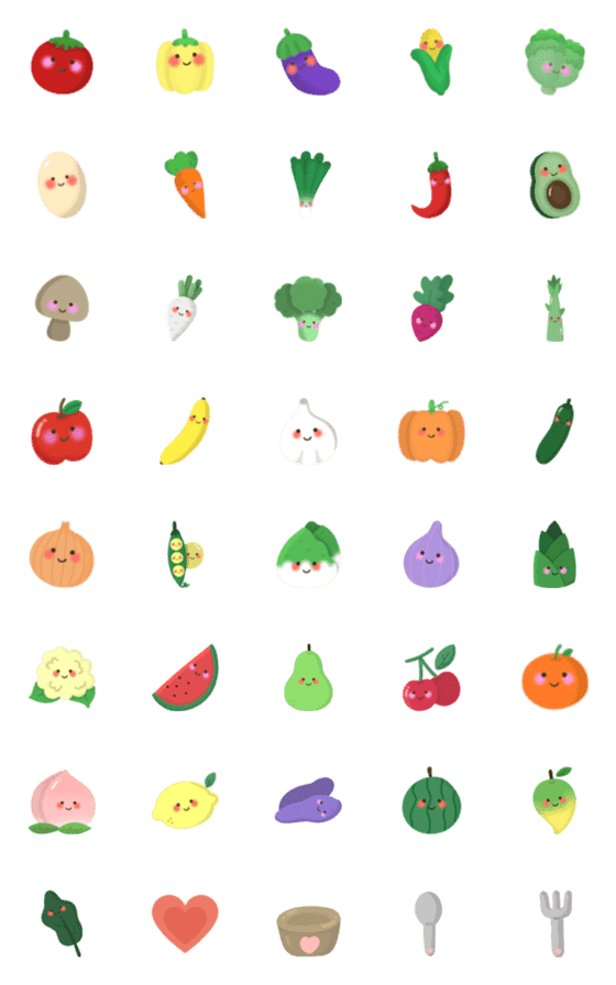 [LINE絵文字]vegetablezの画像一覧