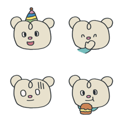 [LINE絵文字] fluffy boo bear emoji Vol.1の画像