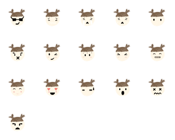 [LINE絵文字]Emotion face girlsの画像一覧