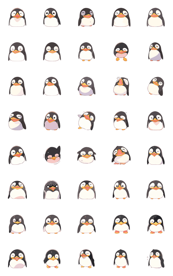 [LINE絵文字]ペンギンっぽい生き物の画像一覧