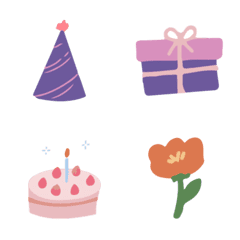 [LINE絵文字] HAPPY DAY CUTE EMOJI 1の画像