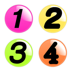 Number classic neon black emojiの絵文字メイン画像