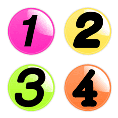 [LINE絵文字] Number classic neon black animate emojiの画像