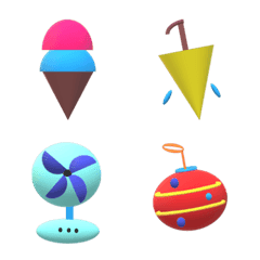 [LINE絵文字] 楽しい夏の絵文字の画像