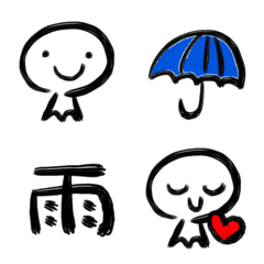 [LINE絵文字] 動く⭐︎雨降り絵文字2の画像