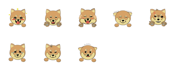 [LINE絵文字]About shiba dogの画像一覧