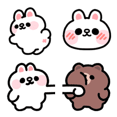 [LINE絵文字] MOKAMEOW's BROWN ＆ FRIENDS 02の画像