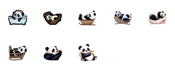 [LINE絵文字]パンダ寝ている (10)の画像一覧