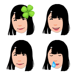 [LINE絵文字] Maiko with a moon face .の画像