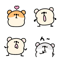 [LINE絵文字] へんてこなハムスターの画像