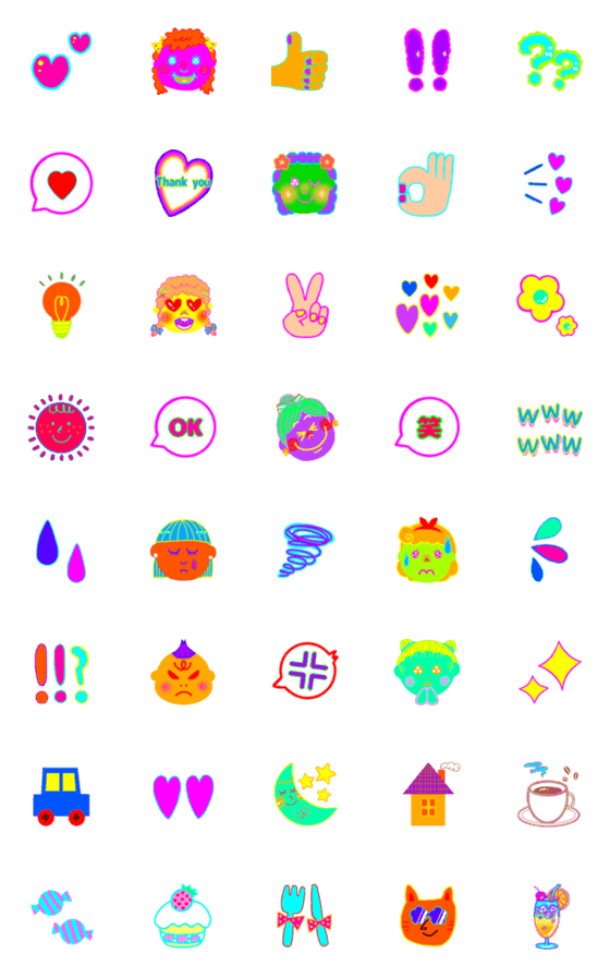 [LINE絵文字]カラフルで可愛い使いやすい絵文字の画像一覧