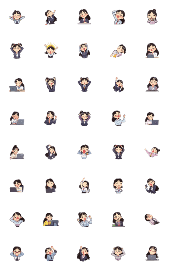 [LINE絵文字]Daily life of office workers1の画像一覧