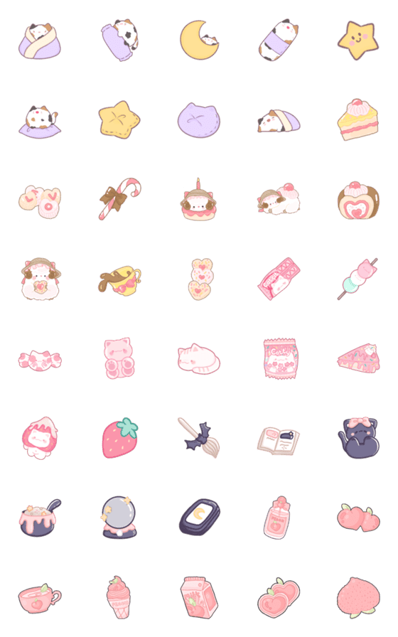 [LINE絵文字]Emoji Cutie pastel colourful thingsの画像一覧