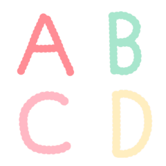 Alphabet English PukPui ver.Pastel Colorの絵文字メイン画像