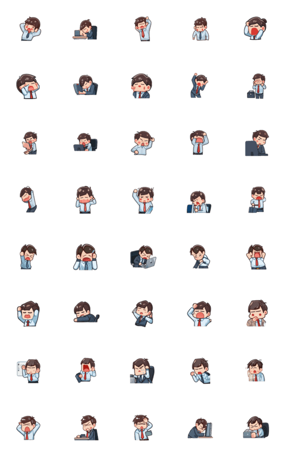 [LINE絵文字]Daily life of office workers2の画像一覧