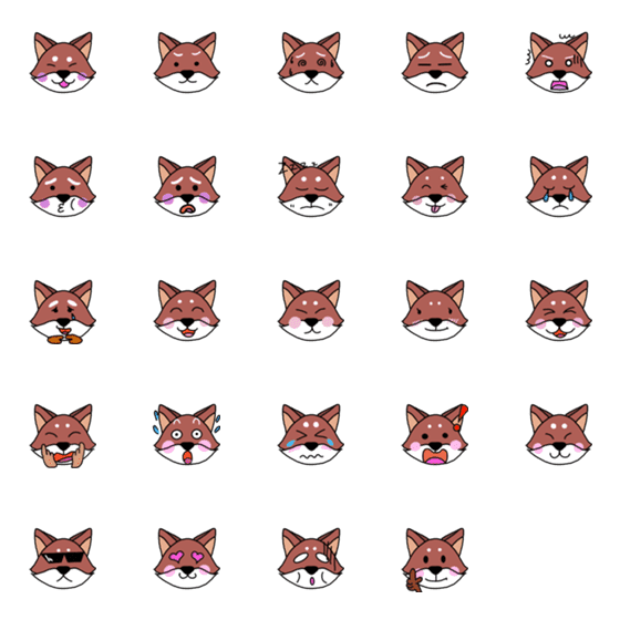 [LINE絵文字]FOX emotionsの画像一覧