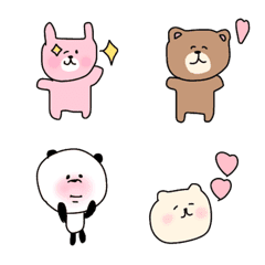 [LINE絵文字] 【ハッピーanimal♡♡】の画像