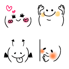 [LINE絵文字] 顔文字絵文字もじ_9～LINEにラクガキ～の画像
