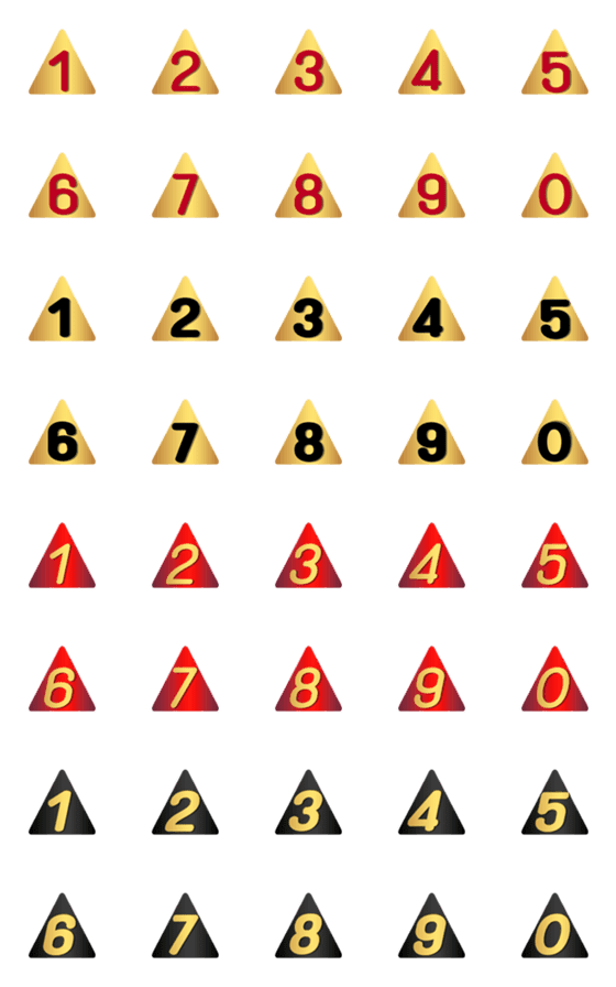 [LINE絵文字]Emoji number classic luxury 2の画像一覧