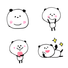 [LINE絵文字] 【ノートの片隅＊ささっとパンダ】の画像