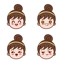 [LINE絵文字] Little girl with boxing hairの画像