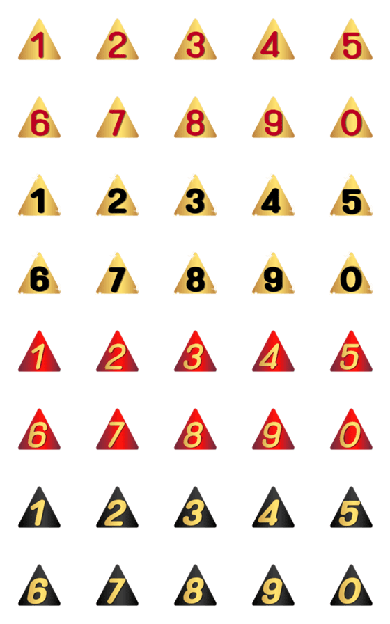 [LINE絵文字]Emoji number classic luxury animation 2の画像一覧