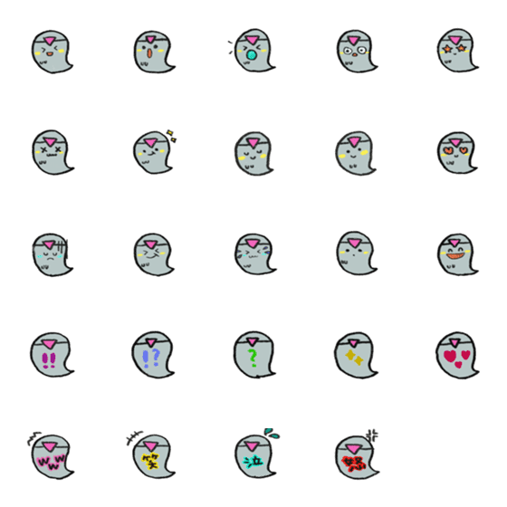 [LINE絵文字]オバケちゃん111の画像一覧