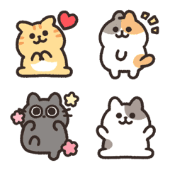 [LINE絵文字] 動くまるめのねこさんの画像