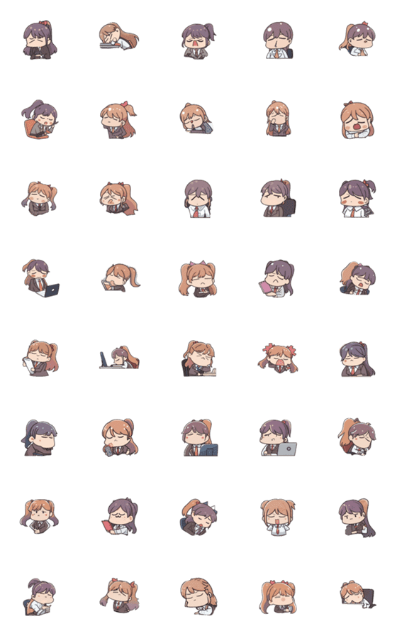 [LINE絵文字]Daily life of office workers4の画像一覧