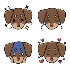 [LINE絵文字] ダックスフンドの絵文字(チョコタン)の画像