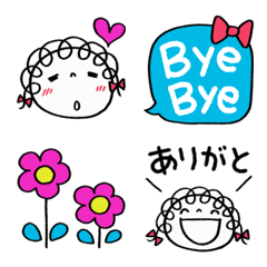 [LINE絵文字] かわいい日常♡くるリボン絵文字の画像