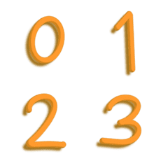 Number orange 3dの絵文字メイン画像