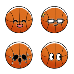 [LINE絵文字] バスケットボールの表情(絵文字)の画像