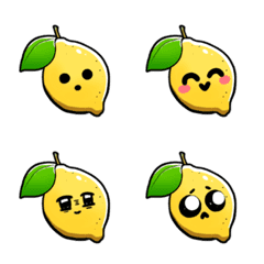 [LINE絵文字] レモンの表情レモン(絵文字)の画像