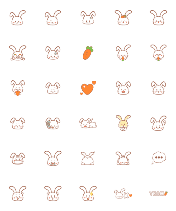 [LINE絵文字]The Little Rabbitの画像一覧