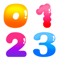 [LINE絵文字] Numerical Emoji Jelly Animatedの画像