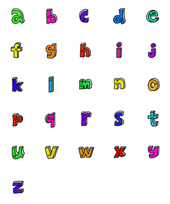 [LINE絵文字]Small alphabet111の画像一覧