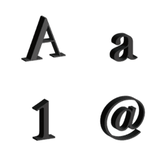 [LINE絵文字] 立体アルファベットの画像