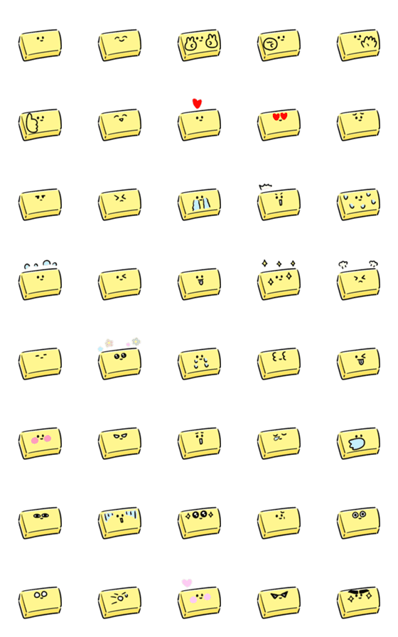 [LINE絵文字]シンプル バター 日常会話の画像一覧