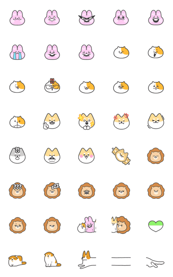 [LINE絵文字]MEMEZOO_emoji(Revised Version)の画像一覧